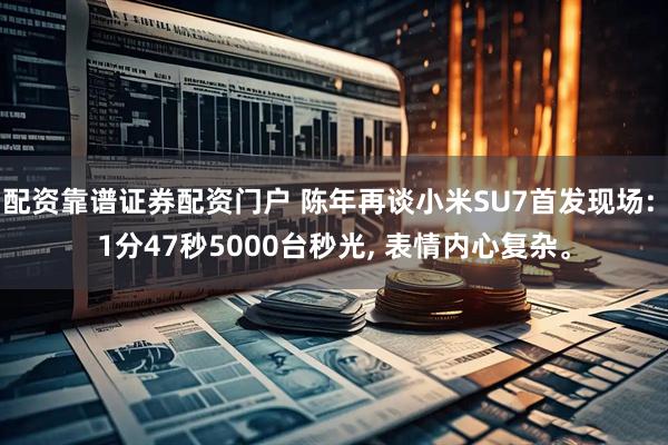 配资靠谱证券配资门户 陈年再谈小米SU7首发现场: 1分47秒5000台秒光, 表情内心复杂。